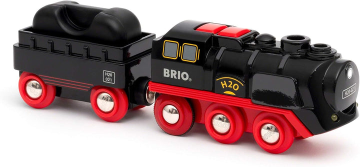 BRIO World 33630 - Goldene Batterielok mit Licht und Sound - Mit Auskoppel-Funktion zur Nutzung als