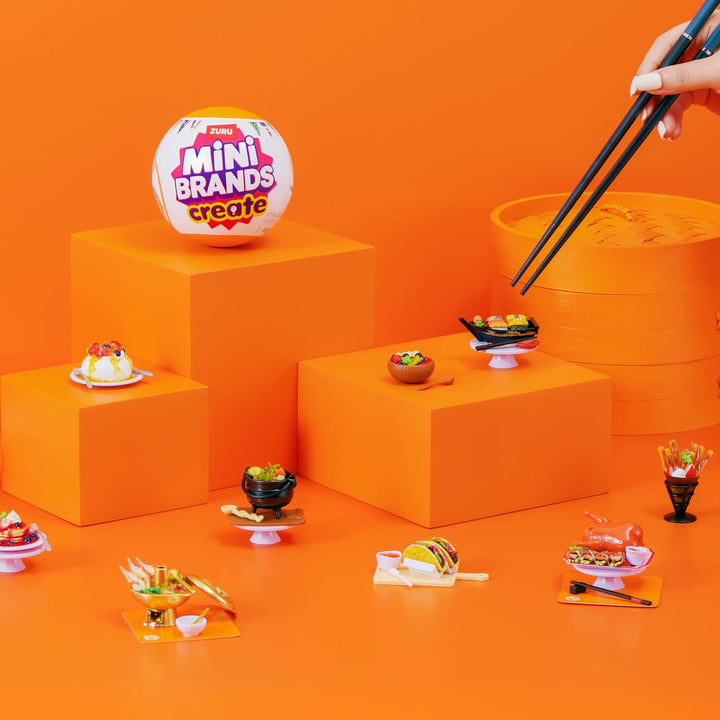 Mini Brands Create MasterChef Serie 2 2 Pack von ZURU – Echte Mini-Gerichte mit Zutaten, UV-LED-Lamp
