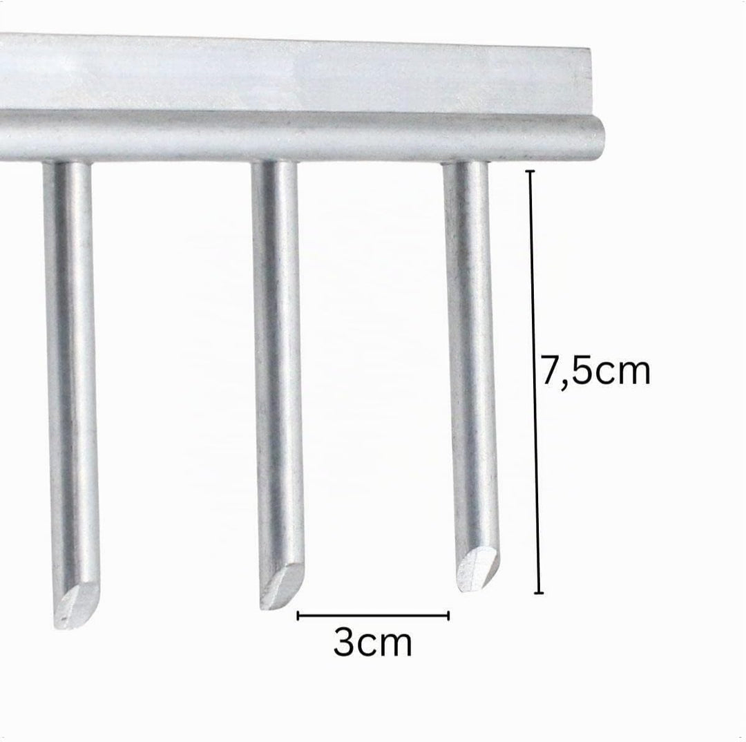 Rekord Aluminium Rechen leicht mit 16 Zinken Breite 62 cm - mit Stiel 150 cm, Rasenrechen, Gartenrec