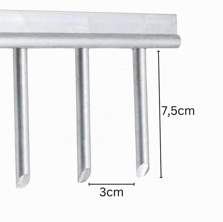 Rekord Aluminium Rechen leicht mit 16 Zinken Breite 62 cm - mit Stiel 150 cm, Rasenrechen, Gartenrec