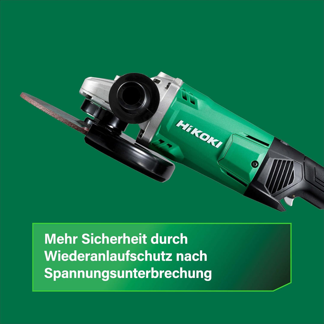 HIKOKI -Winkelschleifer G23ST (2000 Watt,230VScheiben-Ø 230mm, im Karton), Grün Schwarz