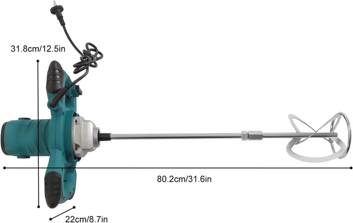 Elektrischer Betonrührer, 2100 W, 6 Geschwindigkeitsstufen, 0 – 800 U/min