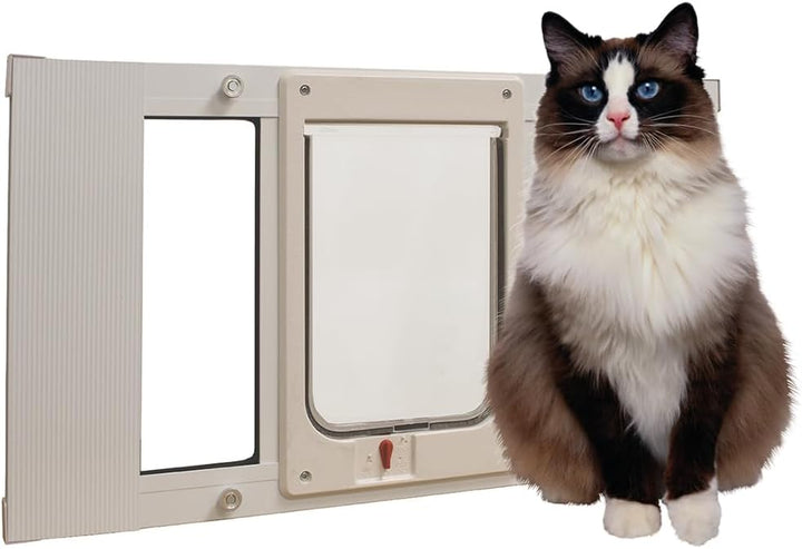 Ideal Pet Products Schiebefenster für Haustiere, Aluminium, verstellbare Breite 68,6 cm bis 81,3 cm,