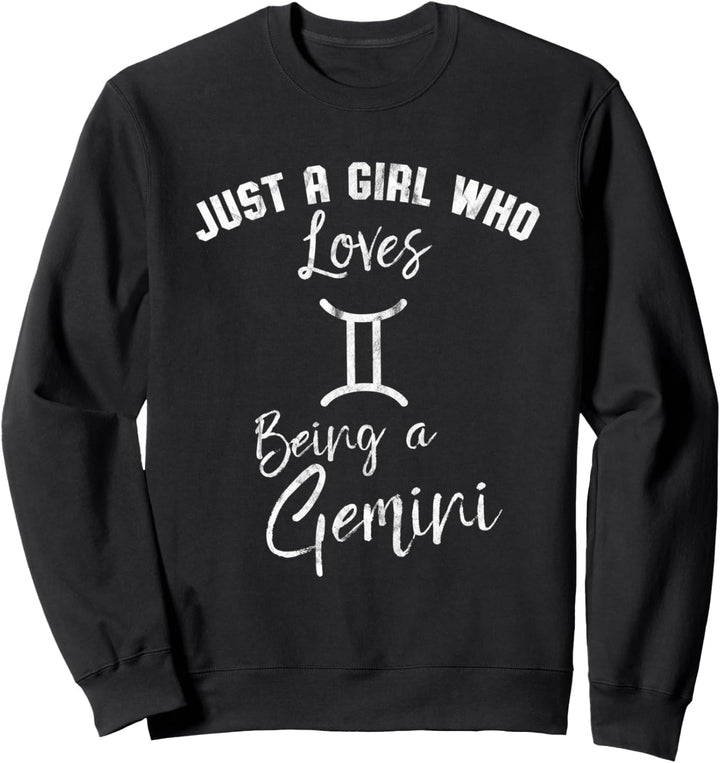 Zwillinge Zeichen nur ein Mädchen niedlich Womens Sternzeich Sweatshirt