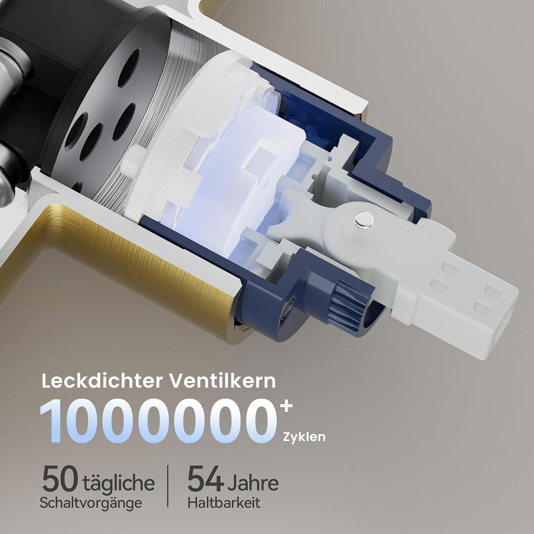CECIPA Wasserhahn Küche Gold, 360° Drehbar Hochdruck Armatur Küche, Armatur mit Brause, Gold