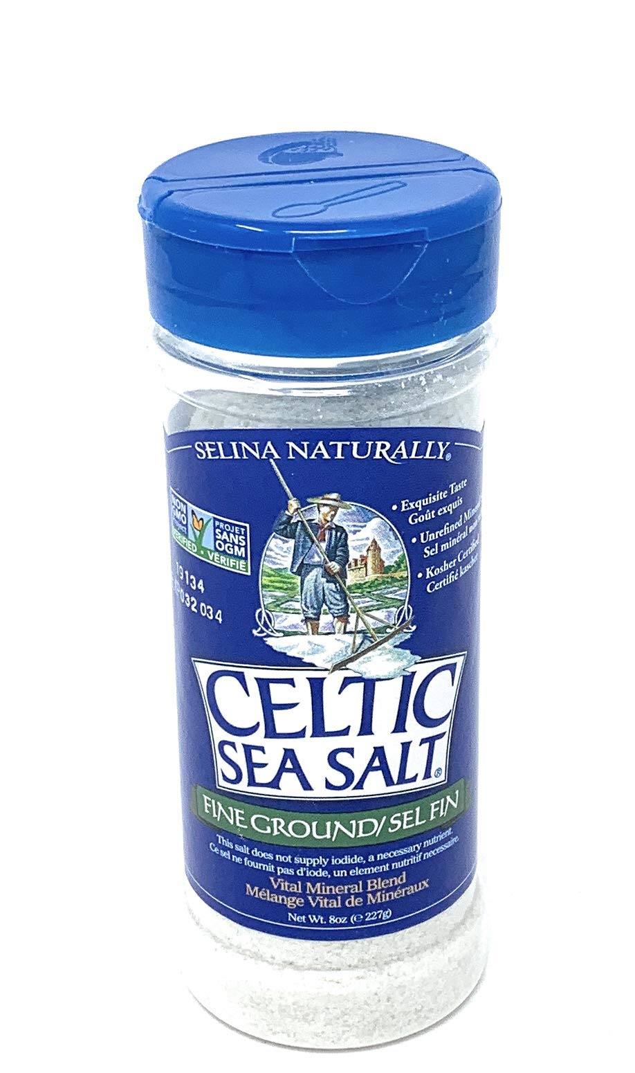Celtic Sea Salt?, Fine Ground, By The Grain &amp; Salt Society, 8 oz. Shaker
