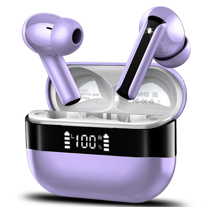 Kabellose Ohrhörer, Bluetooth 5.4 Kopfhörer mit HiFi Stereo, In-Ear-Kopfhörer mit 4 ENC-Mikrofonen,