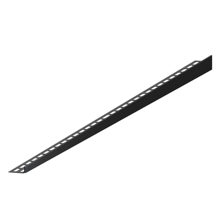 Aquabad Edelstahl Gefälleprofil Clive für begehbare Dusche in Schwarzmatt 120cm, linksversion, Kante