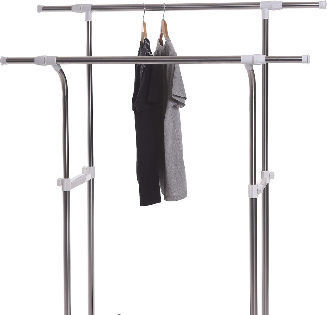 Hyfive Doppelkleider Kleiderstange ausziehbare Garderobe verstellbar