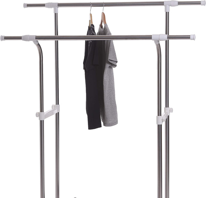Hyfive Doppelkleider Kleiderstange ausziehbare Garderobe verstellbar