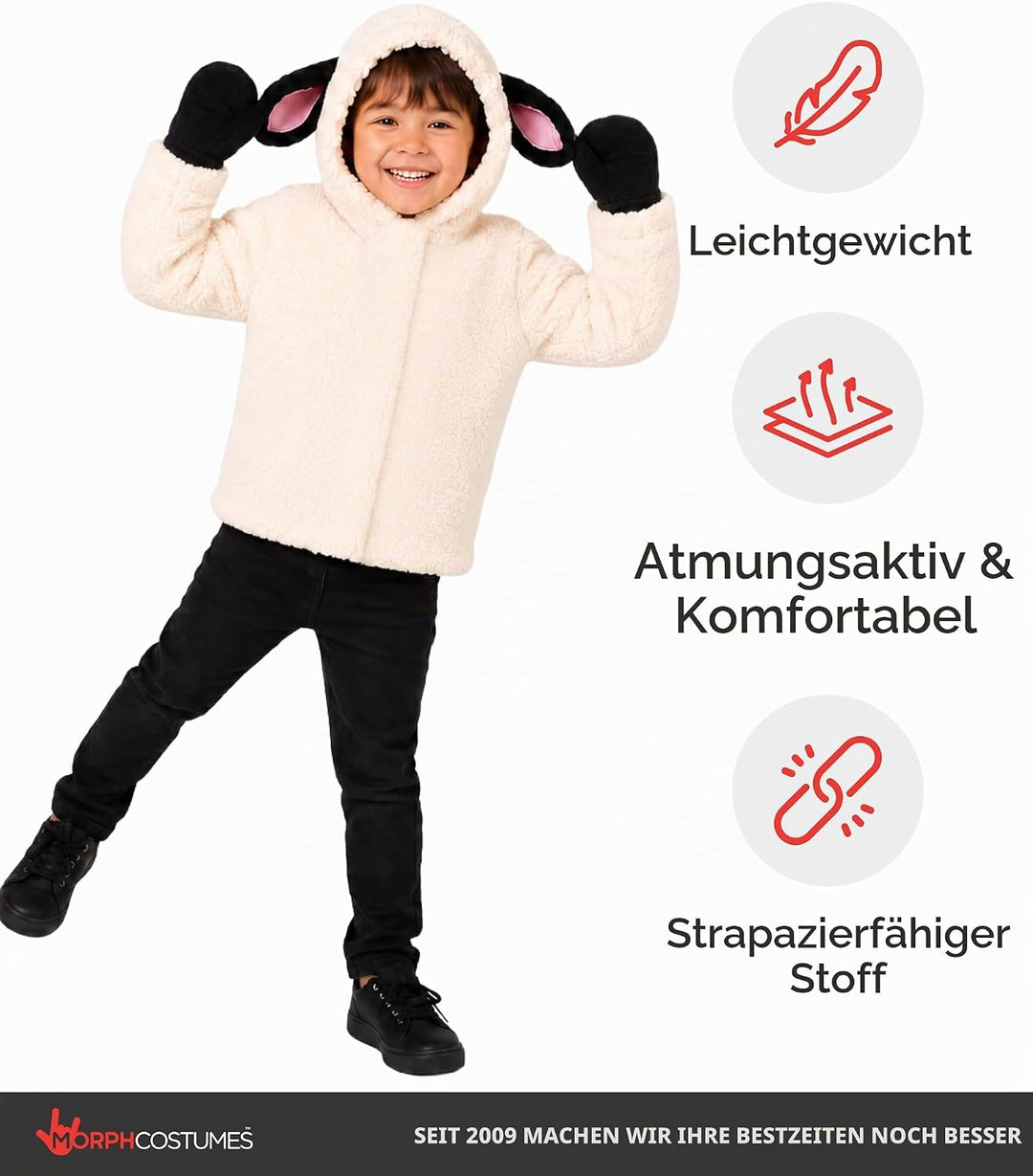 Fun Shack Schaf Kostüm Kinder, Tier Halloween Kostüm Kinder M Weiss, M Weiss