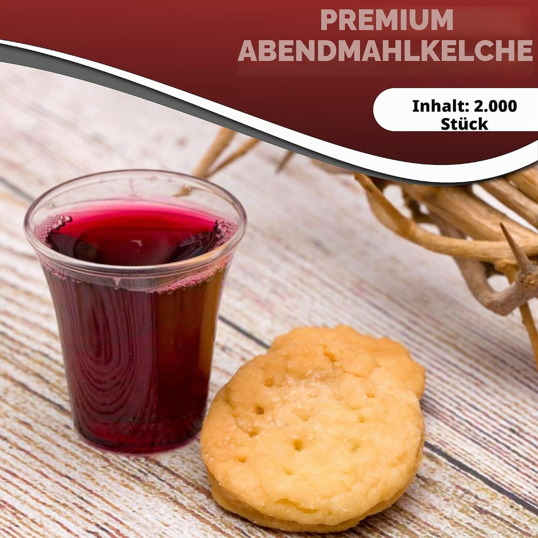 Steadfast Selections - Bulk Premium 2000 Plastikbecher Kommunionbecher Einwegbecher Kommunionbecher