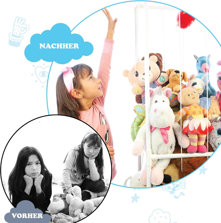 Kuscheltier Aufbewahrung Möbel leicht &amp; mobil, platzsparend im Kinderzimmer, dekorative Einrichtung,
