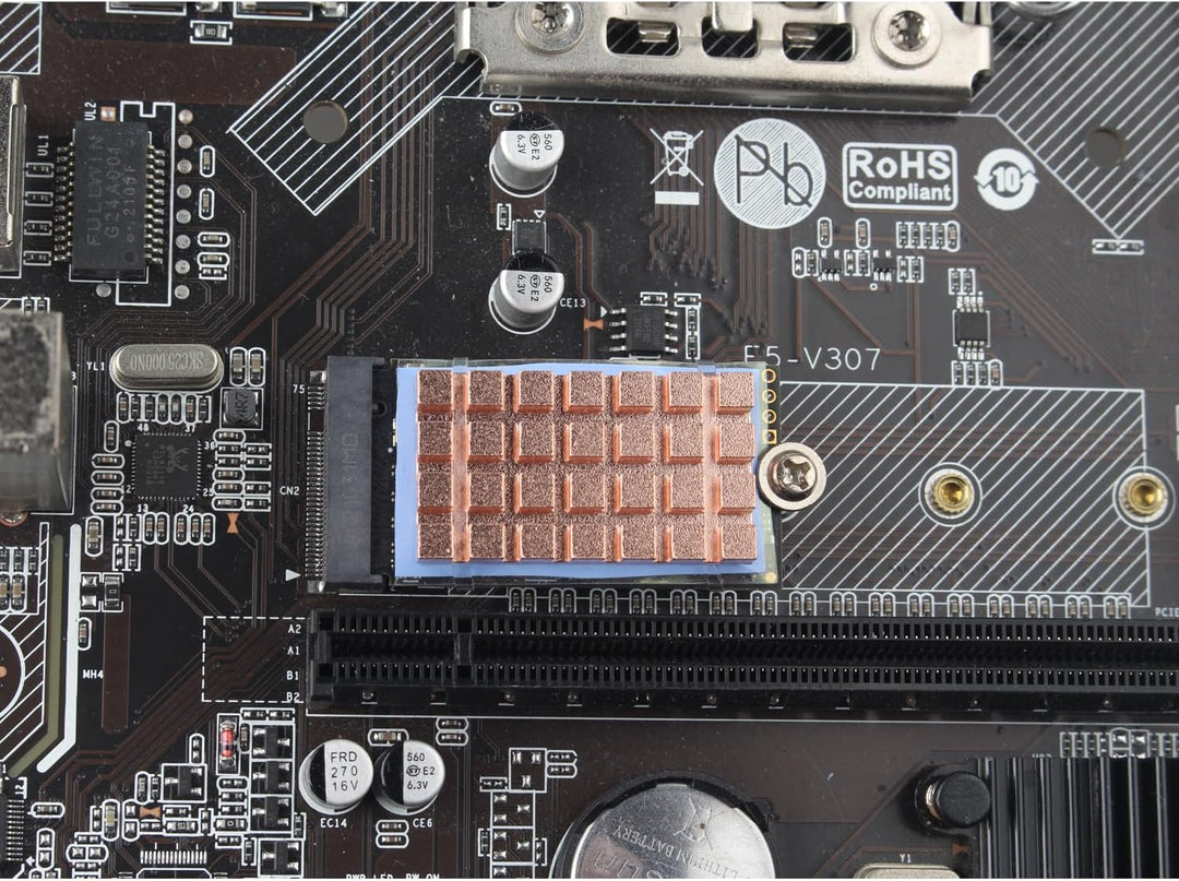 ZDE 11 Stück Kupfer Kühlkörper für Raspberry Pi 5 CPU Kühlung Kühlkörper und M.2 2242 SSD Kühlkörper