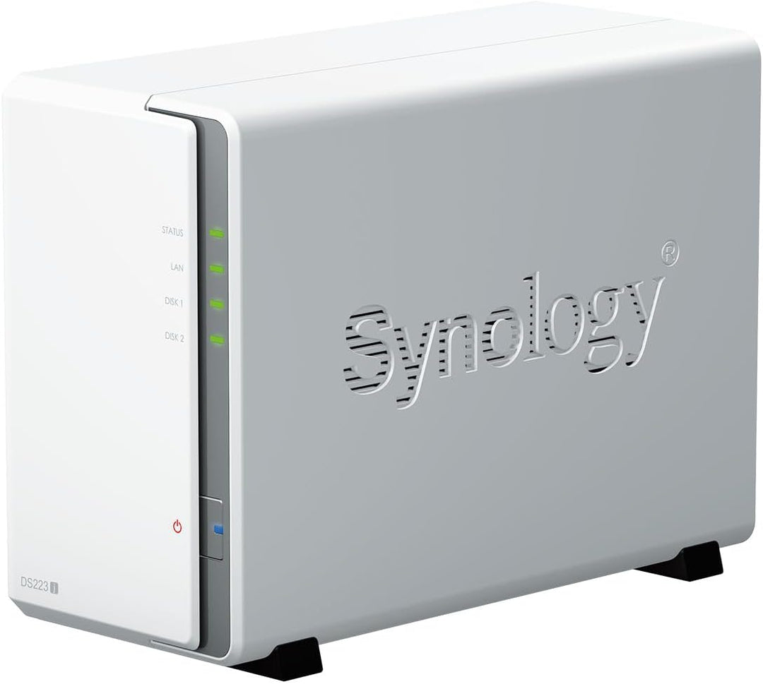 Synology DS223j 2-Bay Diskstation NAS (Realtek RTD1619B 4-Core 1.7 GHz 1GB DDR4 Ram 1xRJ-45 1GbE LAN