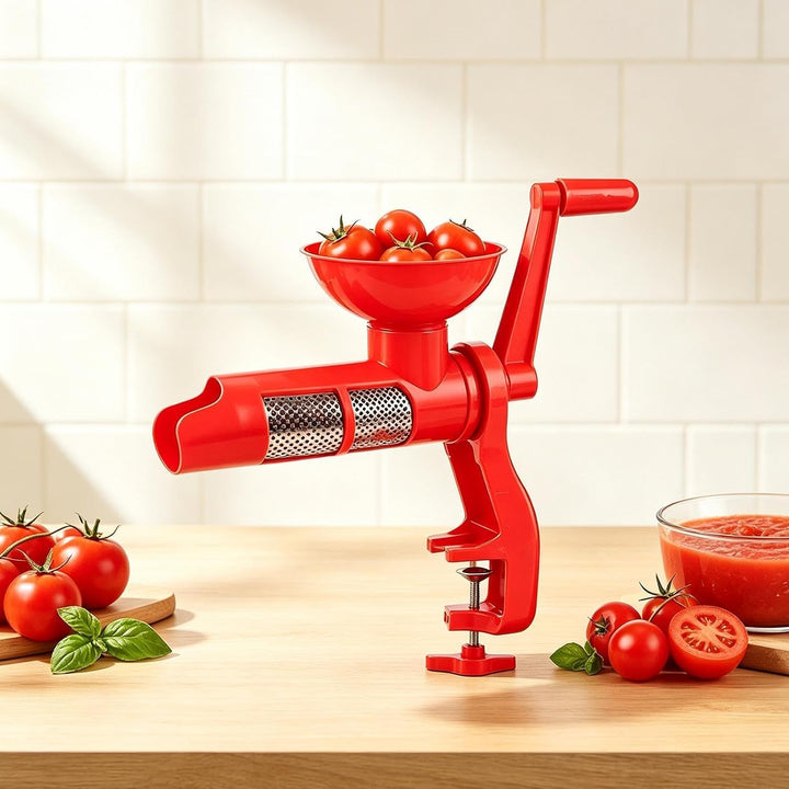 Tomatenentsafter für Einkochen Handkurbel Küchengerät mit Sieb