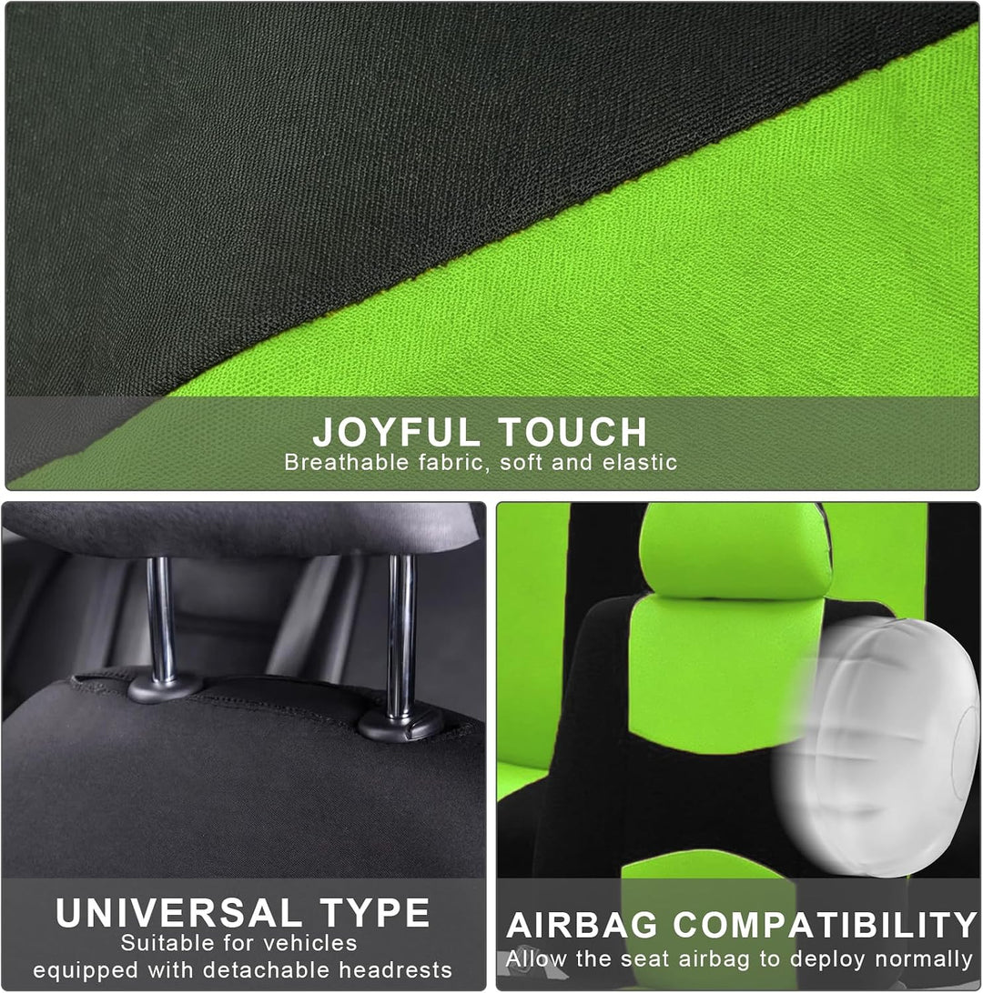 Bocguy Universal Autositzbezüge Set, 5-Sitze Schonbezüge für Autositze Grün, Grün