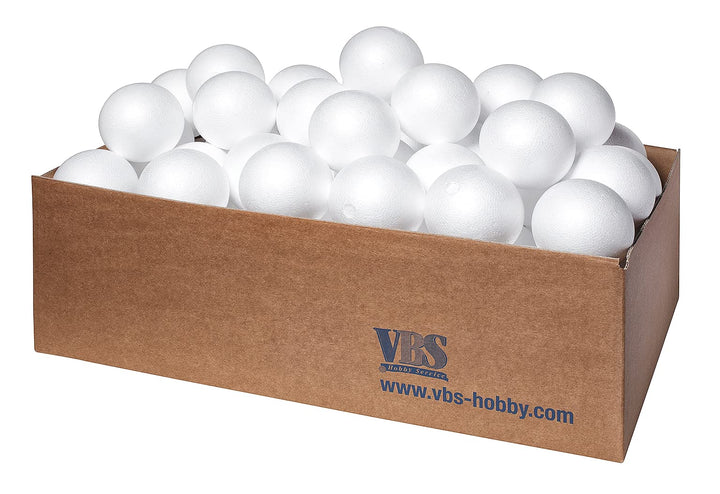 VBS XXL 50er-Pack Styroporkugeln ø 7cm weiss Kugel Basteln