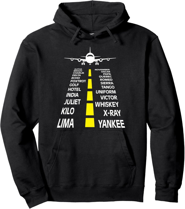 Flugzeug Pilotenalphabet Pilot Fliegen Flug Xmas Geschenk Pullover Hoodie