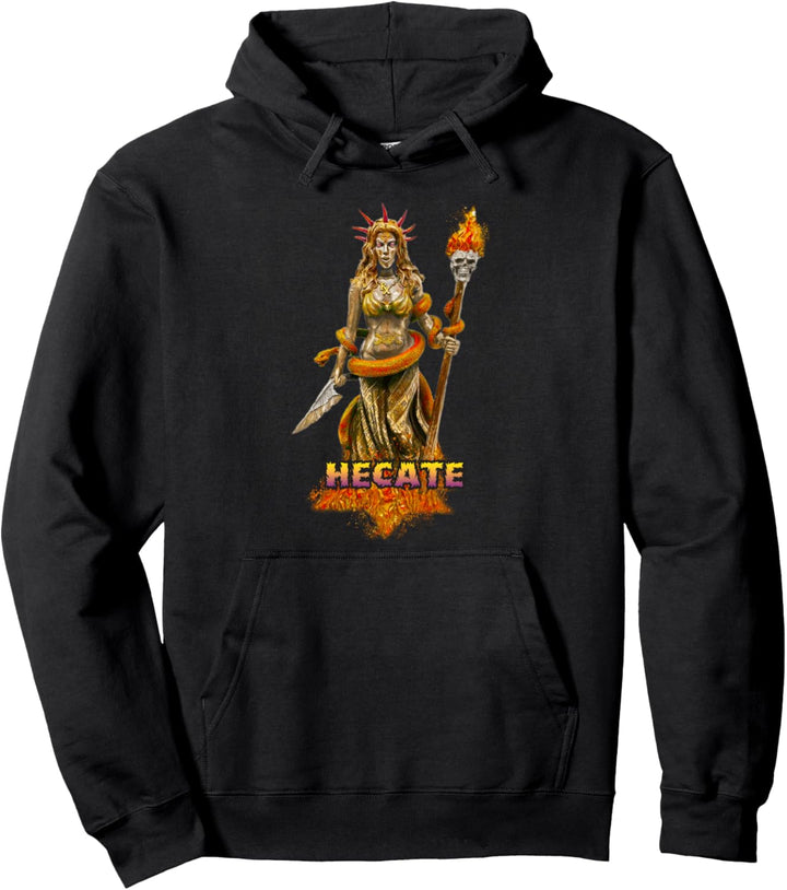 Hekate Göttin der Nekromantie mit Text Pullover Hoodie