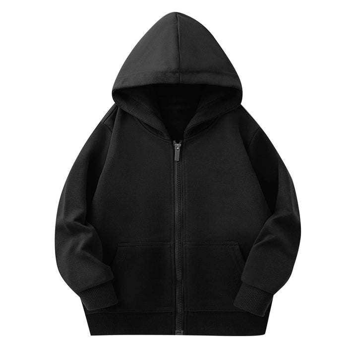 Sweatjacke Mädchen Zipper Hoodie Causal Langarm Kapuzenpullover Einfarbig Sweatshirt mit Kapuze Fash