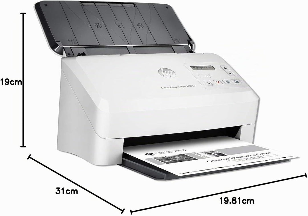 HP ScanJet Enterprise Flow 7000 s3, Scanner, Einzelblattzufuhr, 80-Blatt ADF, USB 2.0, USB 3.0, bis