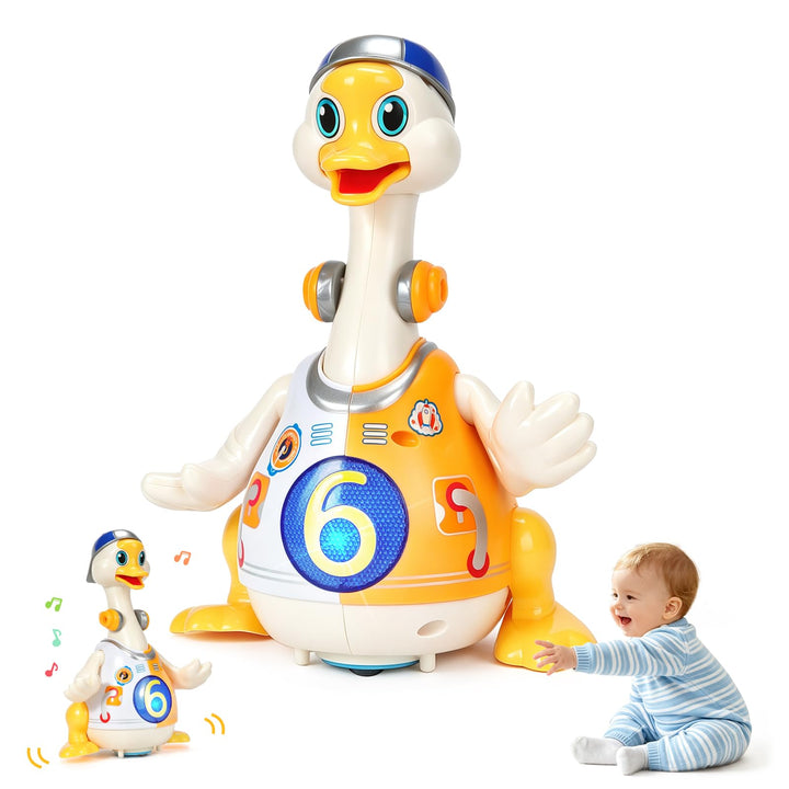 Tummy Time Spielzeug Tanz Gans Baby 6-12 Monate - Krabbel Toy Interaktives