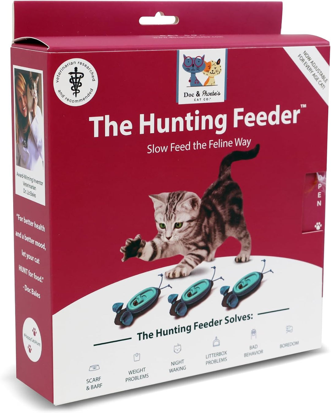 Doc &amp; Phoebe Indoor Hunter Katzen Napf interaktiv einheitsgrösse Unterschiedlich