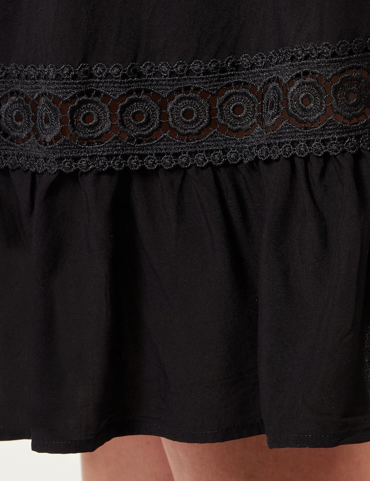 KAFFE Damen Kafreya Dress Kleid 40 Black Deep, 40 Black Deep