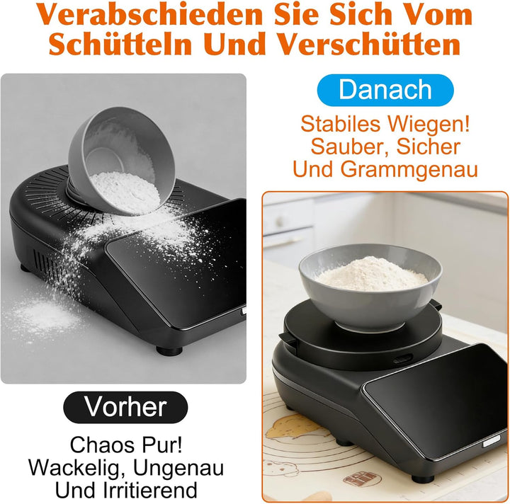 SelfTek Wiegebase für Thermomix TM7 Zubehör - Wiegeplatte Silicone Verwandelt TM7 Zur Plattformwaage
