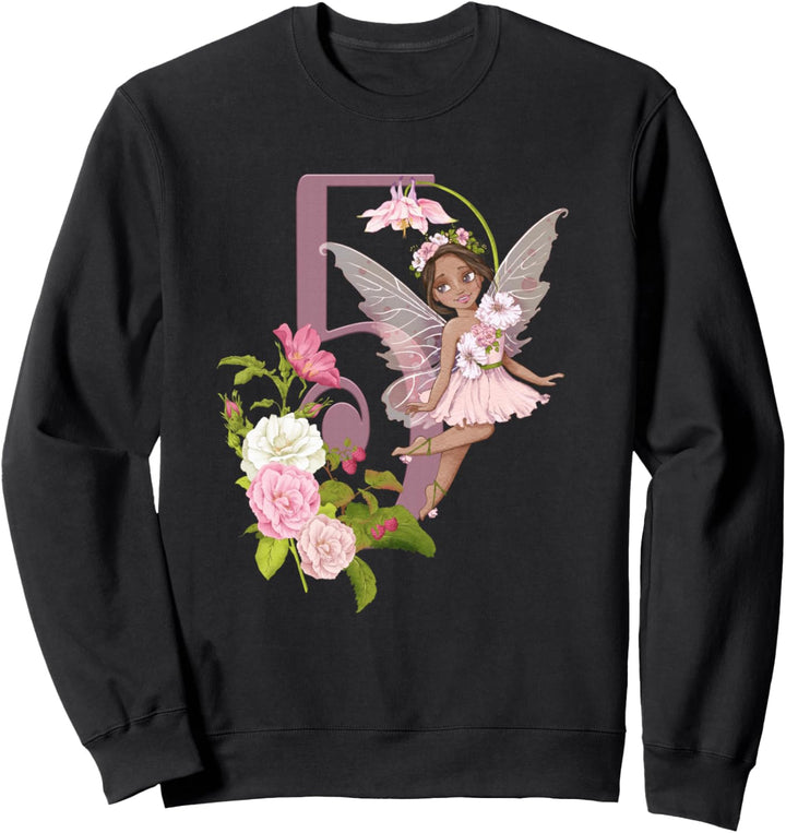 5. Geburtstag Fee Schwarzes Mädchen Pfirsich Feenfeen Sweatshirt