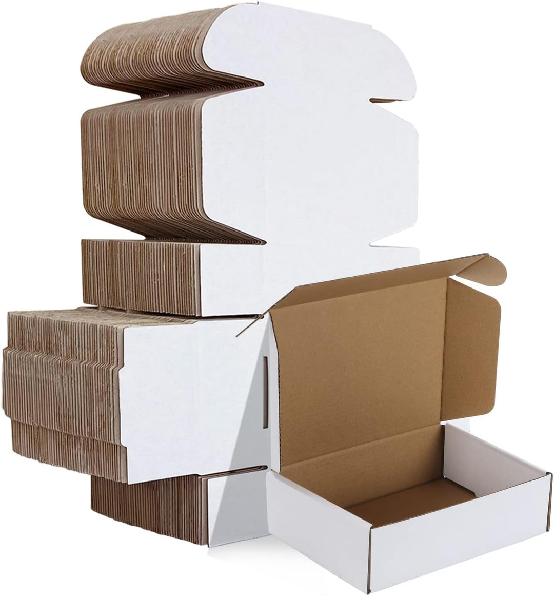 HORLIMER 50 Stück Versandkartons Kleine Kartons Boxen, Faltkarton Verpackungskartons für Warensendun