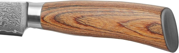 Wakoli EDIB Pro Damast Fleischmesser mit Gravur – Personalisiertes Tranchiermesser, 17cm Klinge aus