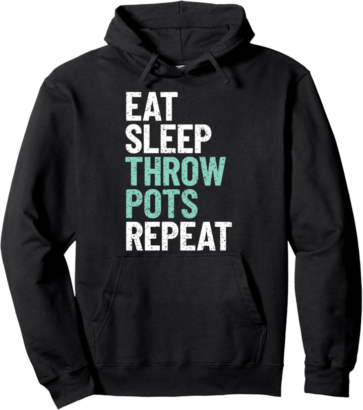 Keramik essen schlafen werfen Töpfe wiederholen Pullover Hoodie