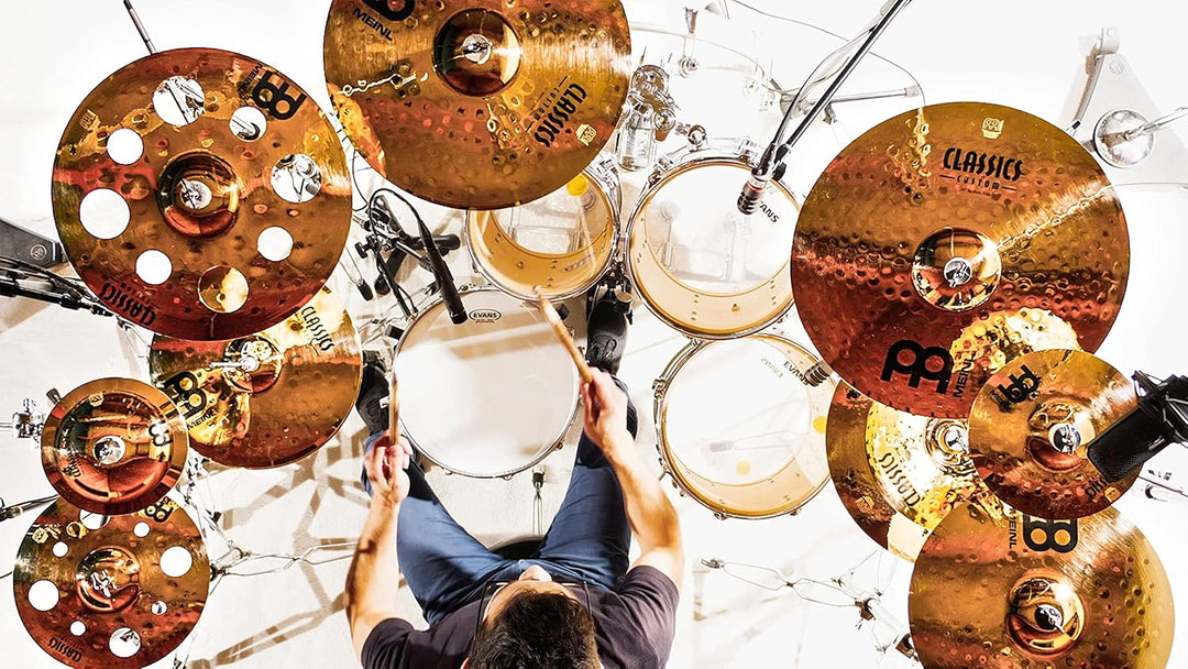 Meinl Cymbals Classics Custom Brilliant Crash Medium 15 Zoll (Video) Schlagzeug Becken – Paar – (38,