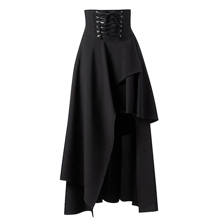 Generisch Schwarz Eng Damen Gothic Kleidung Baumwolle Schwarze Spitzenröcke Weinrot Schwarz S, Schwa