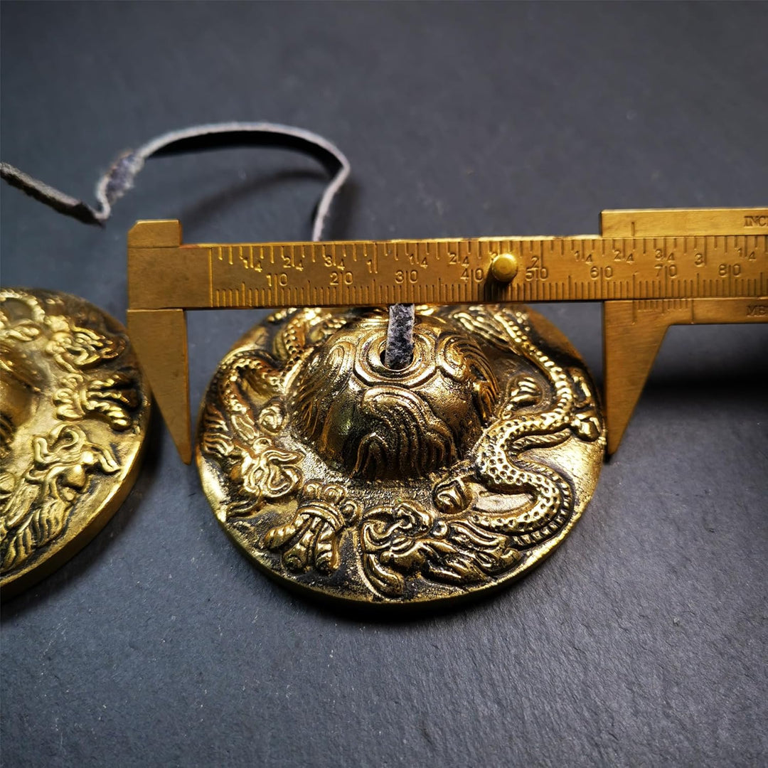 Gandhanra Tibetan Tingsha Glocke mit schönem Fall, für Klangheilung, Yoga, Meditation, Achtsamkeit -