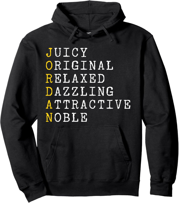 Jordan Adjektive Personalisiert, Jordan Name, Mann Jordan Pullover Hoodie