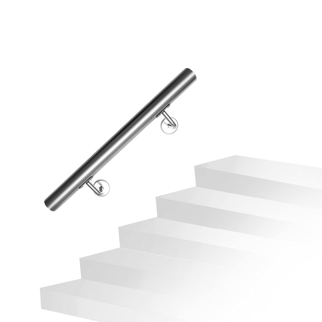 Daromigo Edelstahl Handlauf Treppengeländer Geländer Wandhandlauf Wand Treppe mit Wandhalterung und