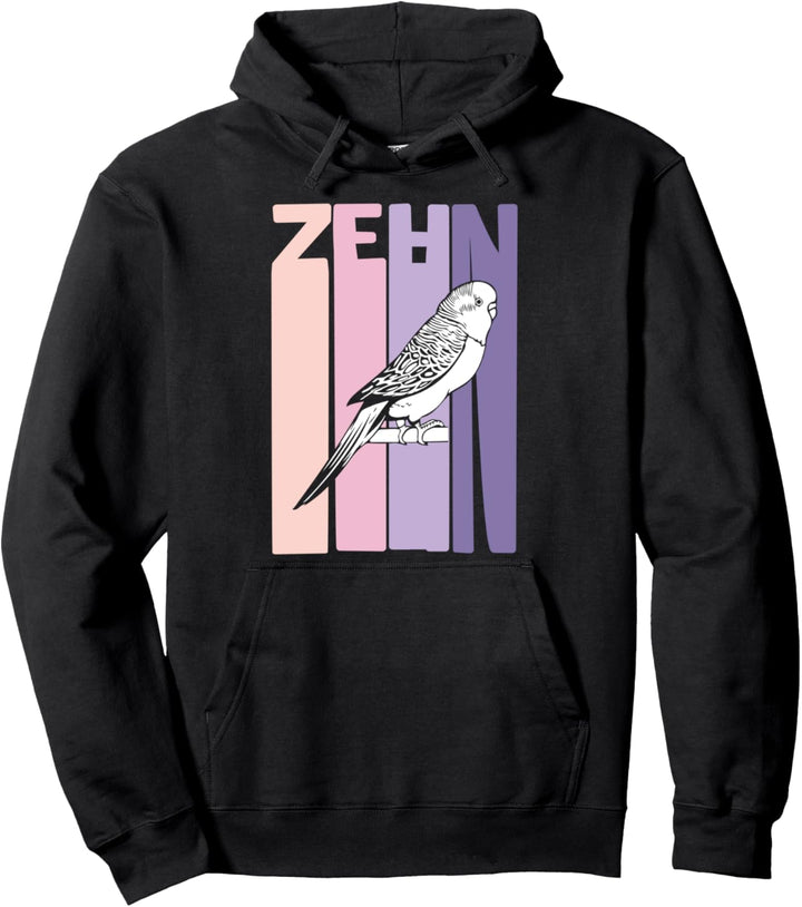 10. Geburtstag Mädchen Wellensittich Sittich 10 Jahre alt Pullover Hoodie
