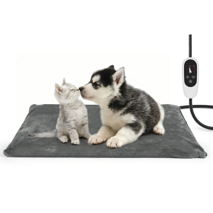NICREW Haustier Heizkissen für Katze Hund 40x70cm, Temperatur&amp; Timing Einstellbar Elektrisches Heizk