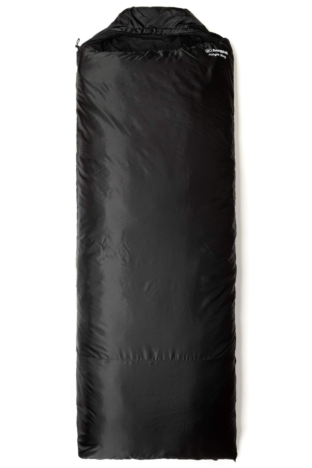 Jungle Bag, Schlafsack mit Reissverschluss auf der linken Seite von Snugpak Schwarz, Schwarz