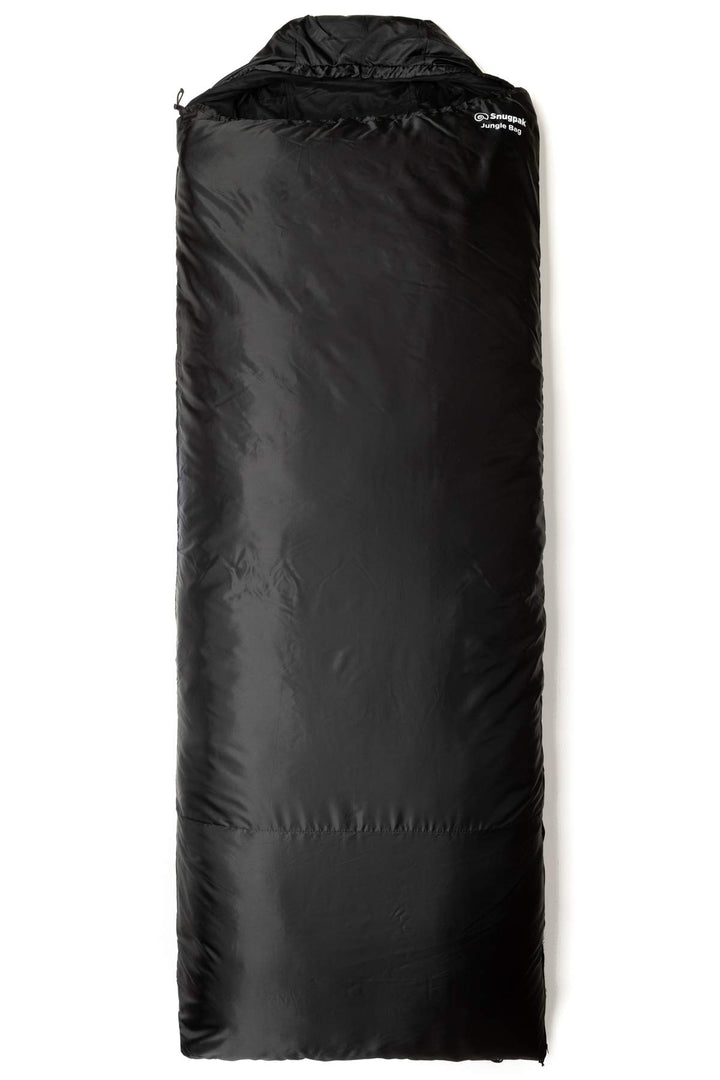 Jungle Bag, Schlafsack mit Reissverschluss auf der linken Seite von Snugpak Schwarz, Schwarz