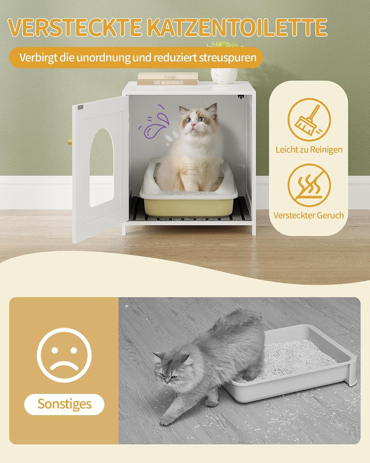 Hzuaneri Katzenschrank, Versteckte Katzentoilette Möbel, Lagerung Schrank Bank, Hölzerne Katze Wasch