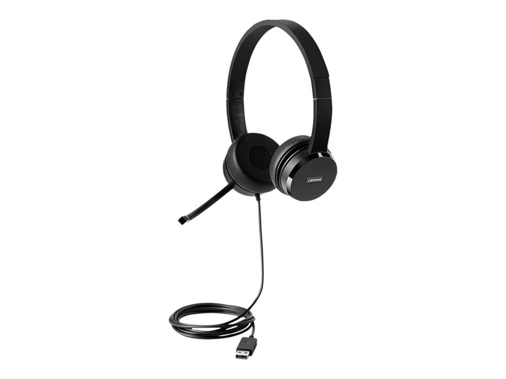 Lenovo 4XD0X88524 100 Headset USB schnurgebunden, Stereo On Ear Schwarz, 2.3 Ohr-aufliegend, Ohr-auf
