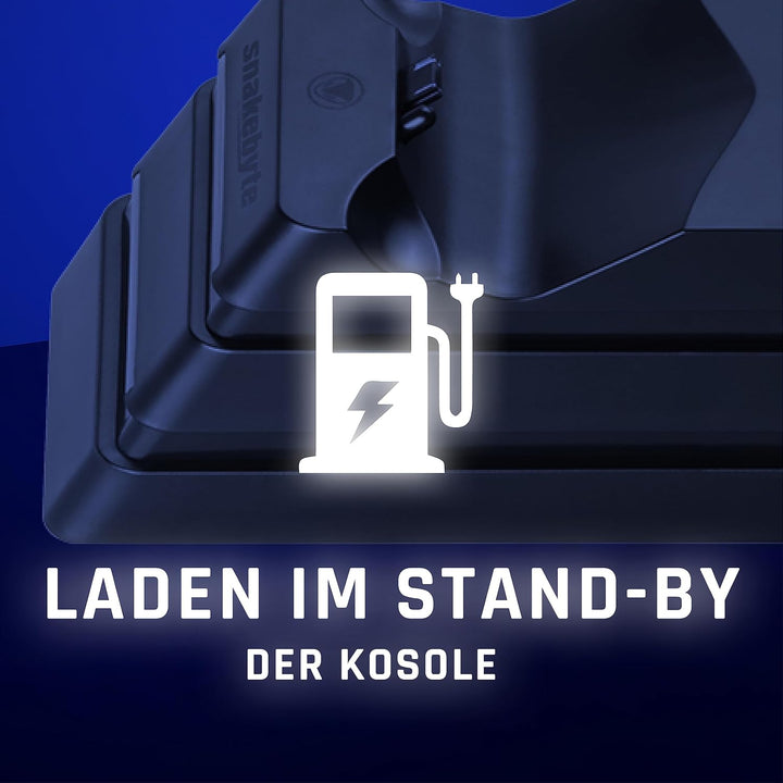 snakebyte PS4 TWIN:CHARGE 4 – schwarz – Ladestation für PlayStation 4/ PS4 Slim / PS4 Pro Dualshock