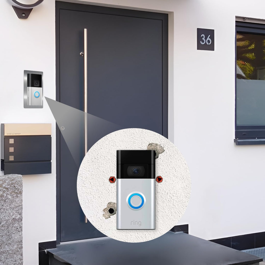 Edelstahl Blende für Ring Videotürklingel/Video Doorbell, Akku 2. Gen, 3 Plus, Pro Battery – Robuste