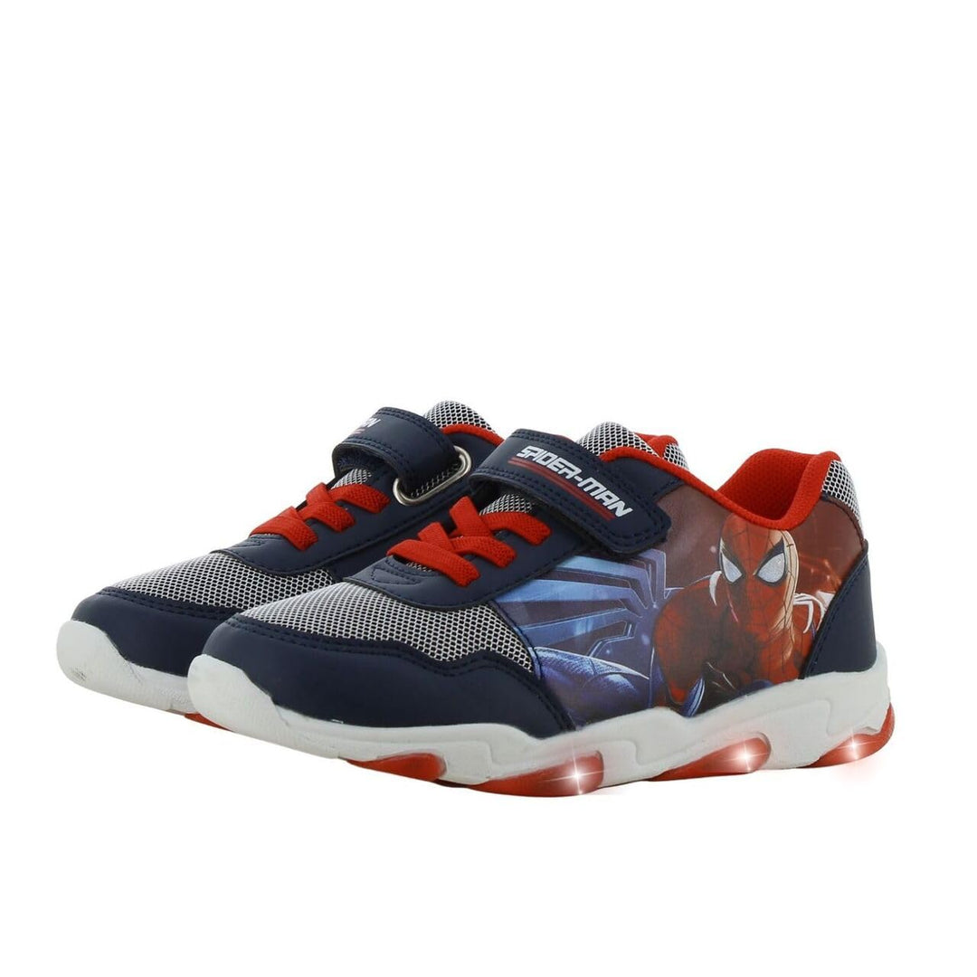 Spiderman Blinkschuhe Jungen von 2 bis 8 Jahre, Niedriger Leuchtschuhe mit Licht für Kinder, Lustige