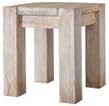 MASSIVMOEBEL24.DE Hocker Akazie beige getüncht Nature White 