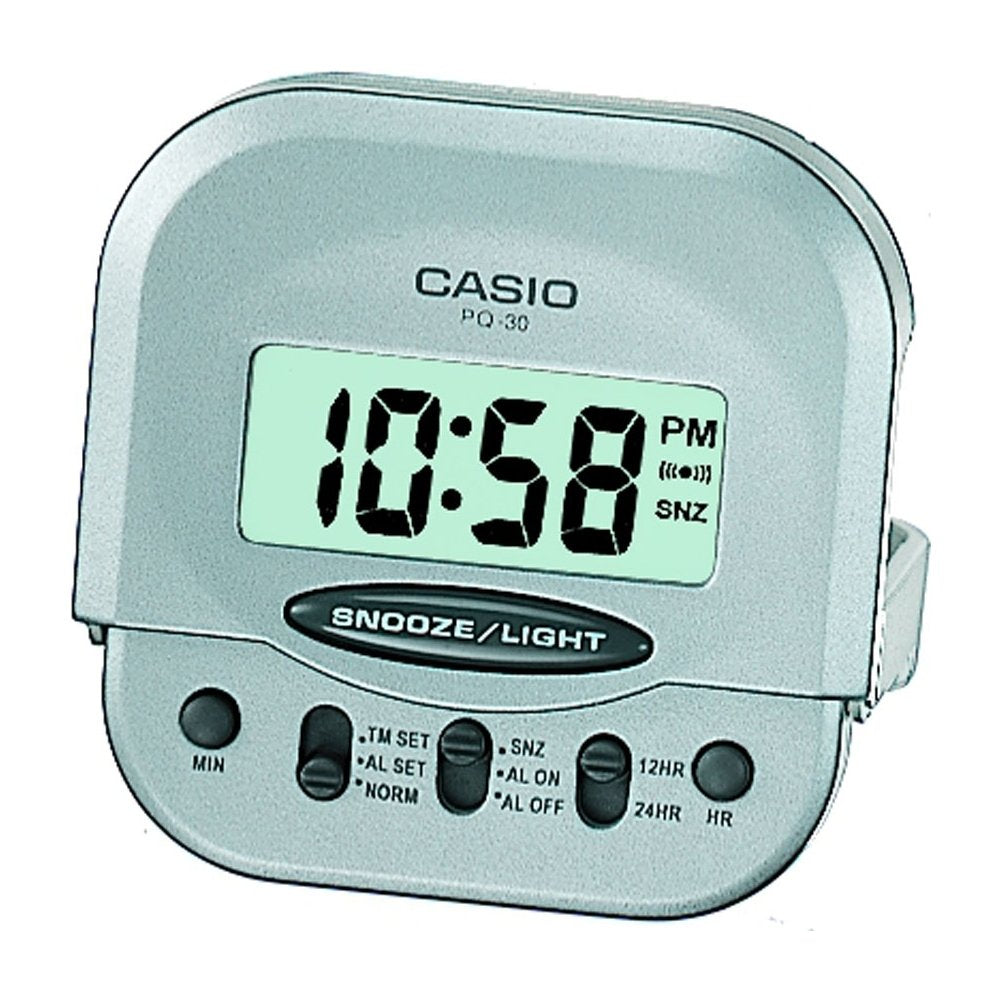 Casio Collection Wake Up Timer Digital Wecker Silber, Silber
